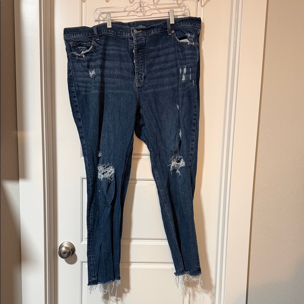 Old Navy Ripped Dark Blue Skinny Jeans